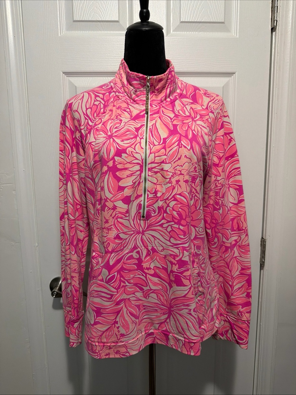 Lilly Pulitzer Skipper Popover In Pawsitive Cattitude Bougainvillea Print - M